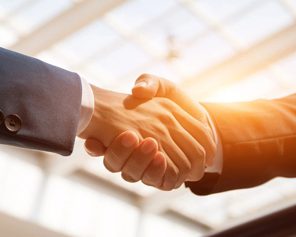 Two People Handshaking Each Other